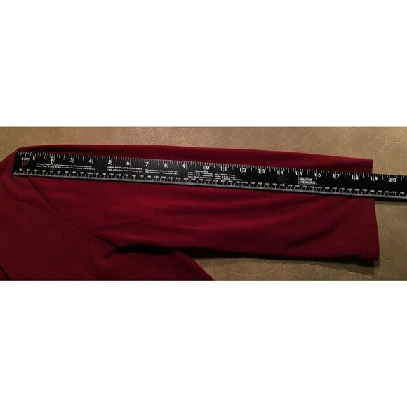 BANANA REPUBLIC Stretch Pullover Deep V-Neck Top, GARNET Red, NWT, Size L - Picture 6 of 8